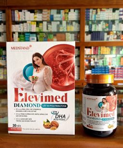 Elevimed Diamond - Viên uống bổ cho bà bầu, bổ sung Acid Folic, Sắt, DHA, EPA cho phụ nữ mang thai