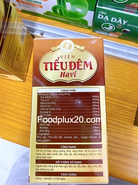 Viên Tiểu Đêm Havi - Viên uống giảm tiểu đêm nhiều lần, tiểu rắt, bổ thận hiệu quả - 2 Viên Tiểu Đêm Havi - Viên uống giảm tiểu đêm nhiều lần, tiểu rắt, bổ thận hiệu quả - 2