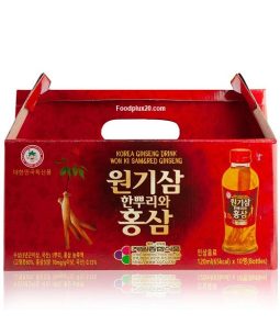 Nước Hồng Sâm Có Củ Hàn Quốc Chính Hãng - Nước Hồng Sâm Có Củ Wonkisam hộp 10 chai 120ml Nước Hồng Sâm Có Củ Hàn Quốc Chính Hãng - Nước Hồng Sâm Có Củ Wonkisam hộp 10 chai 120ml - 1