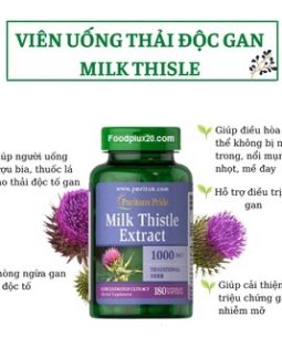 Viên Uống Giải Độc Gan Milk Thistle Extract Puritan’s Pride 1000mg (Mỹ) - Giúp thải độc gan, làm mát gan Viên Uống Giải Độc Gan Milk Thistle Extract Puritan’s Pride 1000mg (Mỹ) - Giúp thải độc gan, làm mát gan - 3