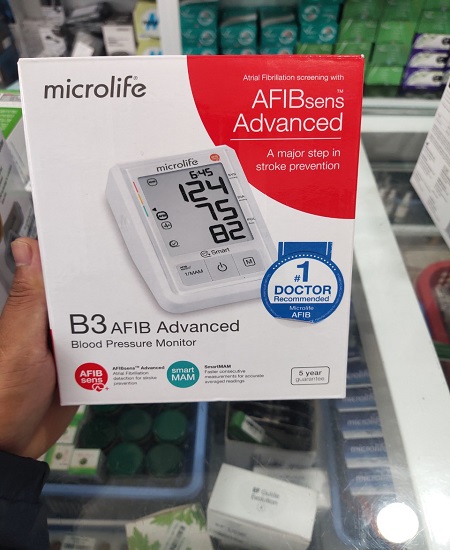 Máy Đo Huyết Áp Microlife B3 AFIB Advanced, Cảnh Báo Đột Qụy - Máy Đo Huyết Áp Bắp Tay Tự Động Microlife B3 AFIB Máy Đo Huyết Áp Microlife B3 AFIB Advanced - Cảnh Báo Rung Râm Nhĩ