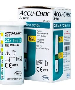 Que Thử Đường Huyết Accu-Chek Active Roche, Hộp 25 Que, Active Strip - Hàng chính hãng, Thiết bị y tế
