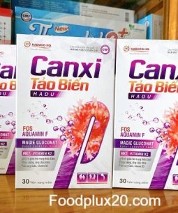 Canxi Tảo Biển Hadu (30 viên) - Bổ sung canxi vitamin D3 giúp xương chắc khỏe, Canxi Tảo Biển cho bà bầu