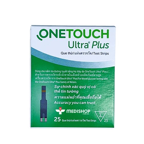Que Thử Đường Huyết Onetouch Ultra Plus, Hộp 25 Que, Life Scan - Thiết bị y tế, hàng chính hãng - 2 Que Thử Đường Huyết Onetouch Ultra Plus, Hộp 25 Que, Life Scan - Thiết bị y tế, hàng chính hãng - 2