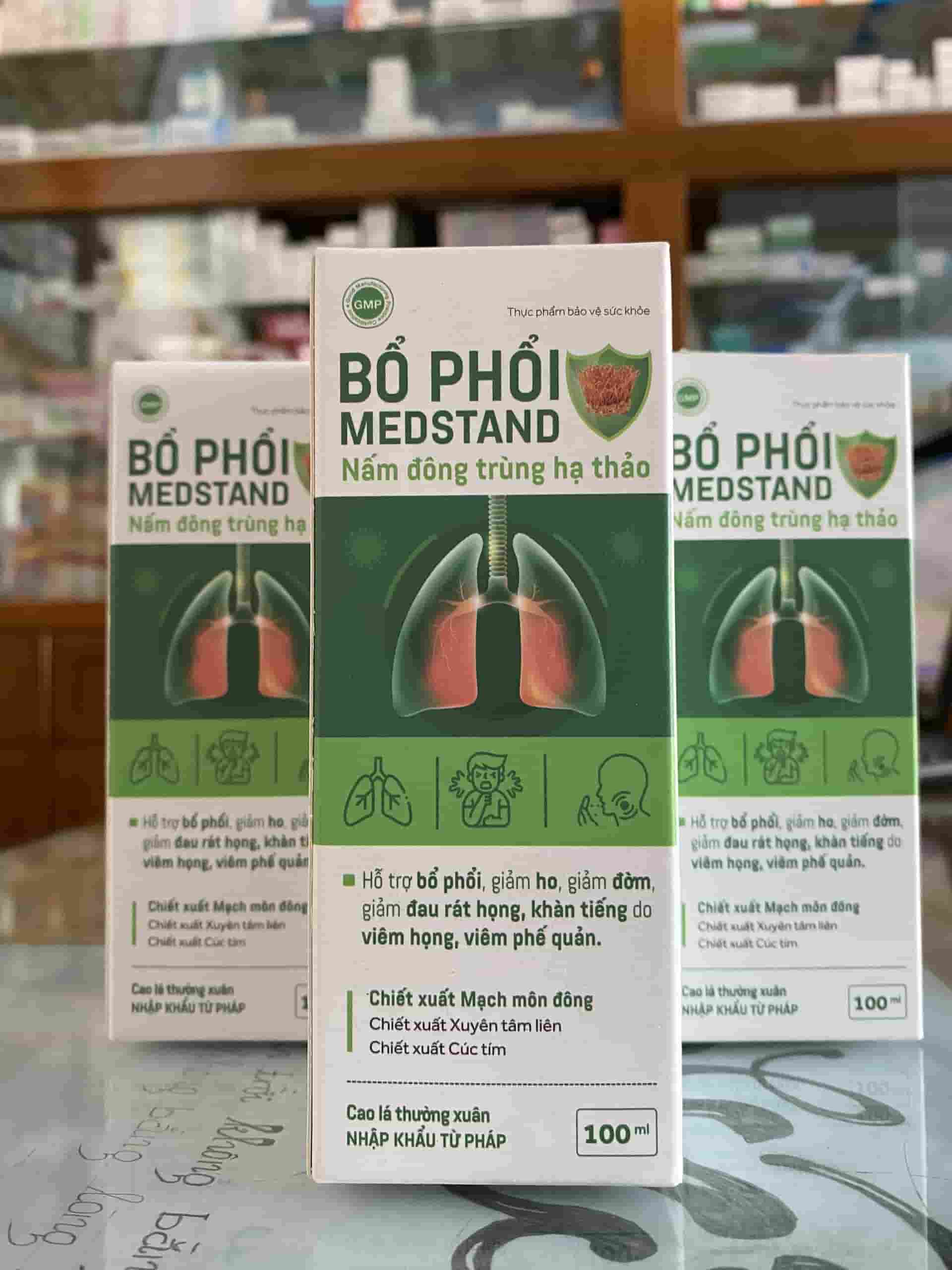 Siro-Bo-Phoi-Medstand-Nam-Dong-Trung-Ha-Thao-Lo-100ml Siro Bổ Phổi Medstand Chứa Nấm Đông Trùng Hạ Thảo (Lọ 100ml) - Hỗ Trợ Bổ Phổi, Giảm Ho, Giảm Đờm