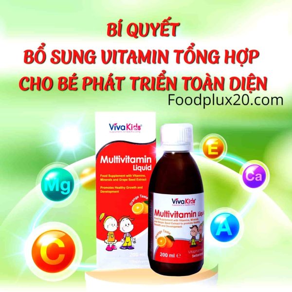 Siro Vivakids Multivitamin Liquid 200ml - Siro Bổ Sung Vitamin Khoáng Chất Tổng Hợp Cho Trẻ Trên 1 Tuổi Siro Vivakids Multivitamin Liquid 200ml - Siro Bổ Sung Vitamin Khoáng Chất Tổng Hợp Cho Trẻ Trên 1 Tuổi - 2