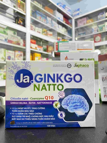 Viên Uống Hoạt Huyết Dưỡng Não Ja GINKGO NATTO - Hỗ Trợ Hoạt Huyết, Tăng Cường Tuần Hoàn Máu Não Viên Uống Hoạt Huyết Dưỡng Não Ja GINKGO NATTO